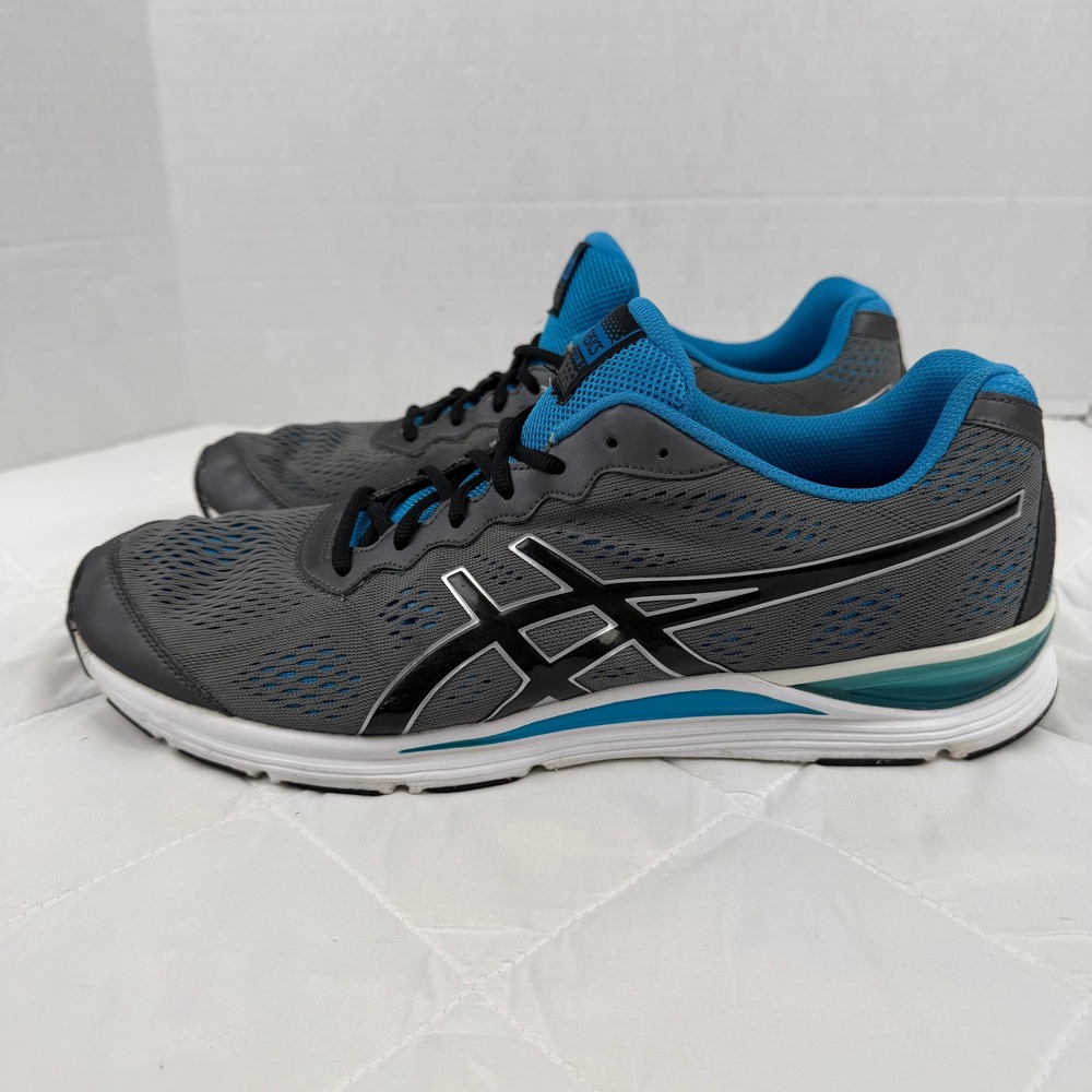 ASICS Gel Storm 2 Mens 15 Gray Blue Running Shoes Athletic Sneakers T429N - Picture 2 of 16